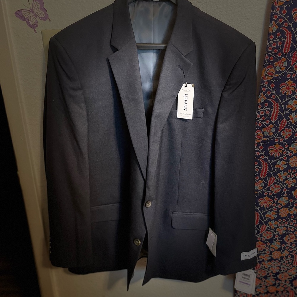Never worn Haggar men’s jacket and dress pants